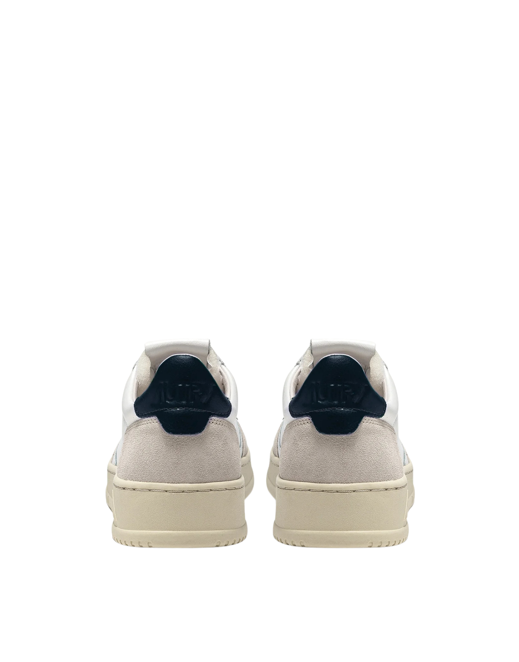 Low-Top Sneakers with Micro-Perforated Toe and Leather Accents