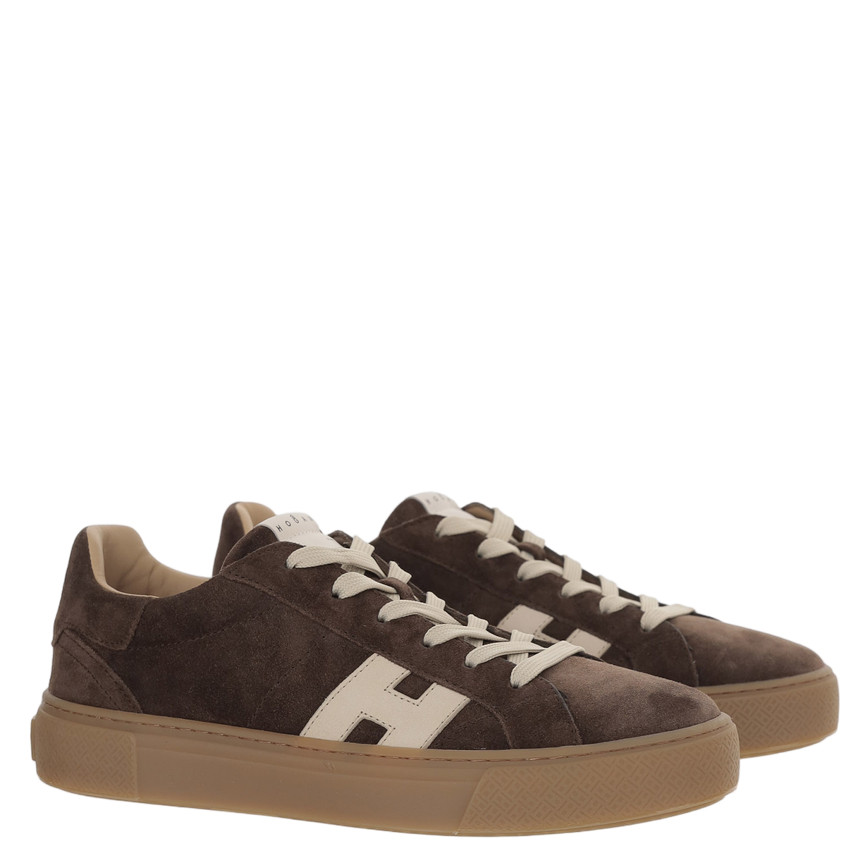 Low-Top Suede Sneakers With Logo Detail And Chunky Sole
