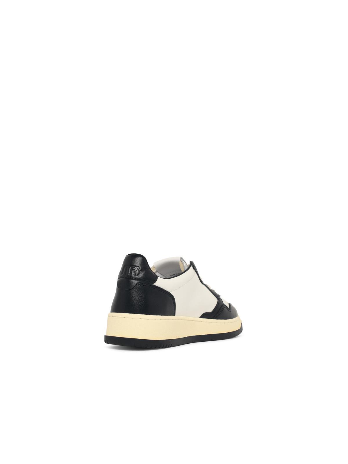 'Medalist Low' Black And White Leather Sneakers