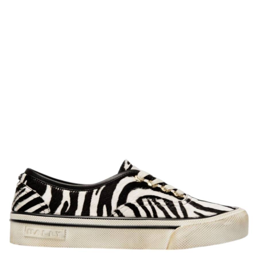 Bally Lyder Zebra Print Hair Calf Sneakers