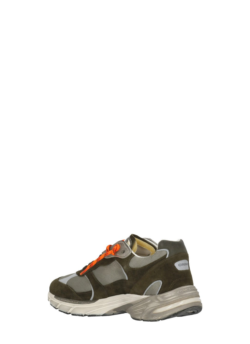 Green Fugitive 9094 Leather Mesh Used-Effect Sneakers
