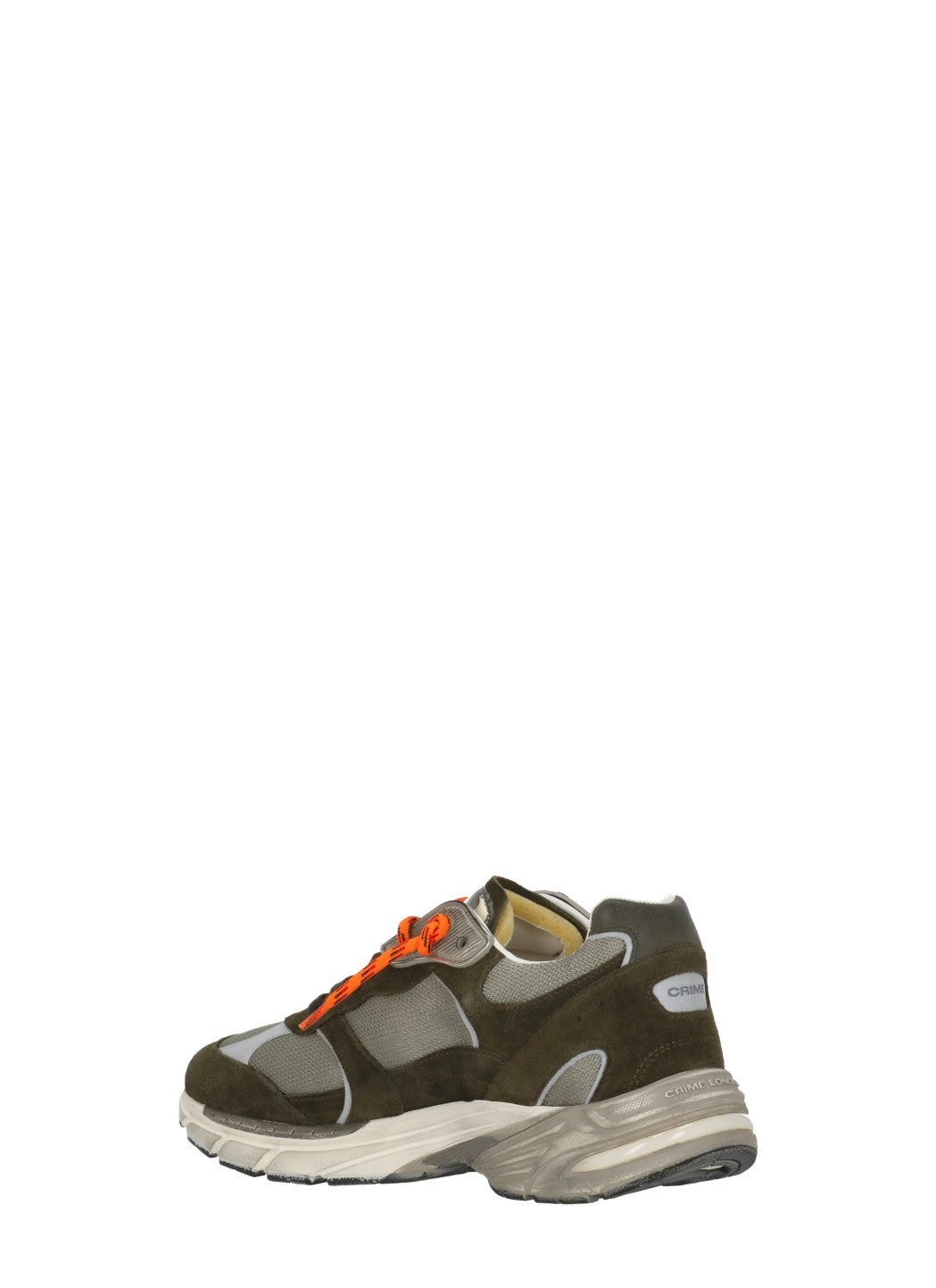 Green Fugitive 9094 Leather Mesh Used-Effect Sneakers