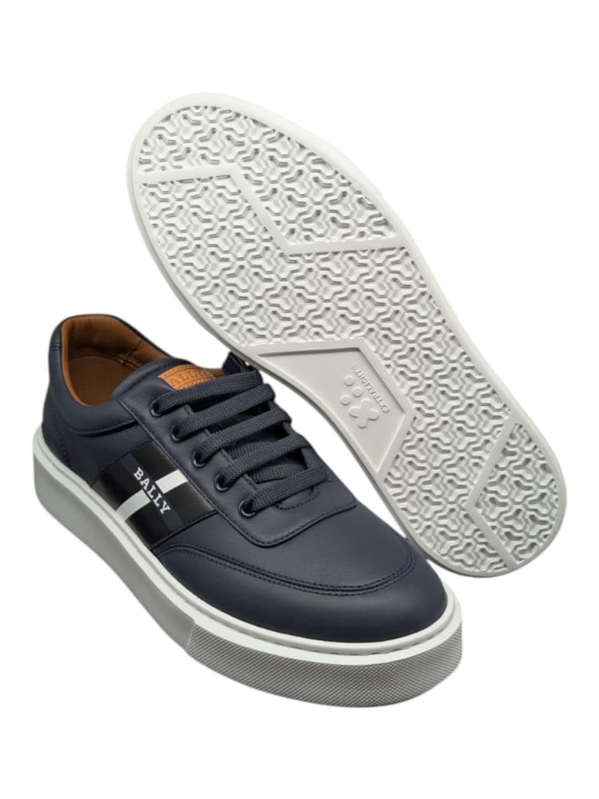 Bally Coby 6310055 Men's Ink Lamb Leather Sneakers