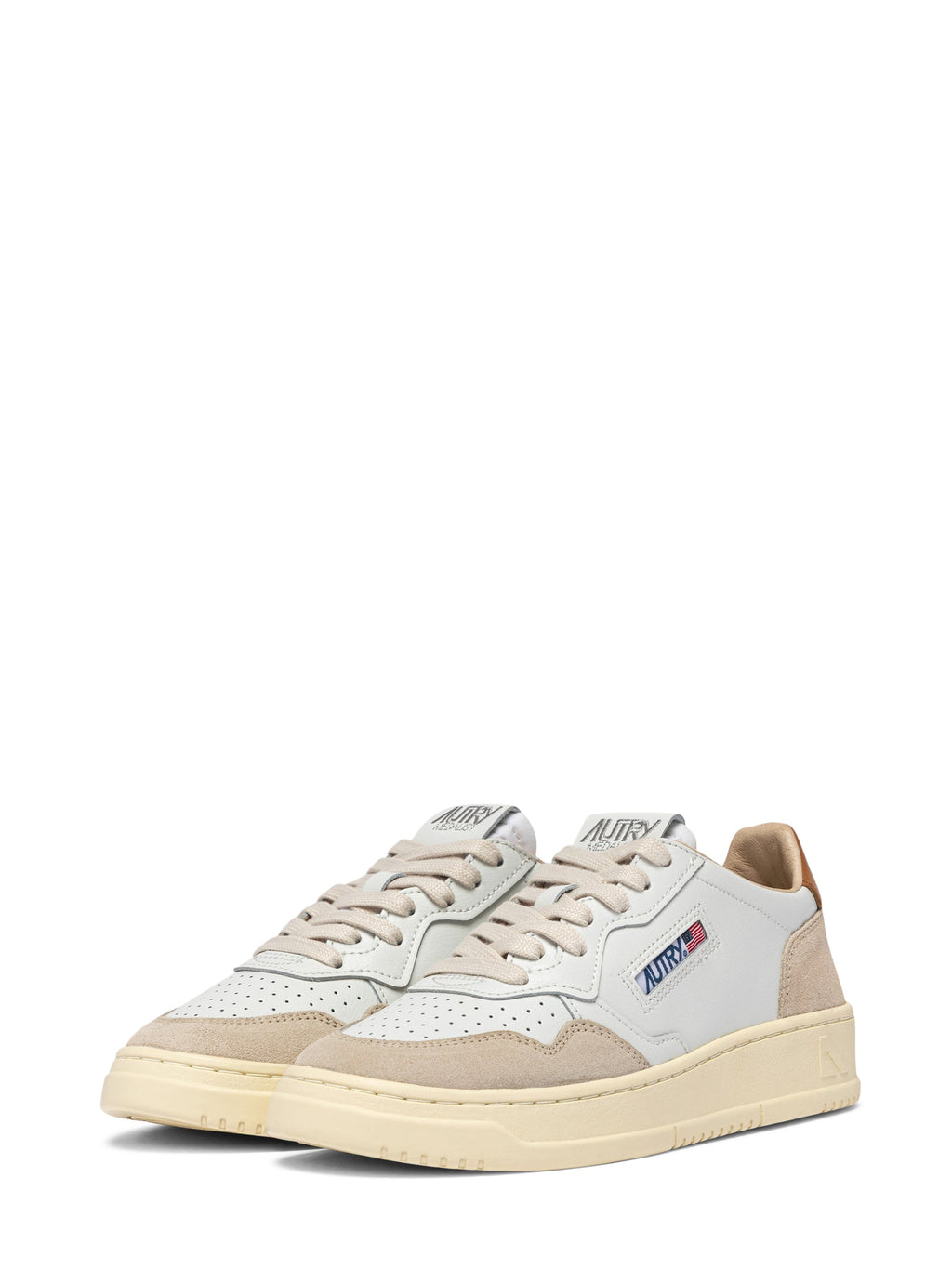 Low-Top Sneakers with Leather and Suede Accents