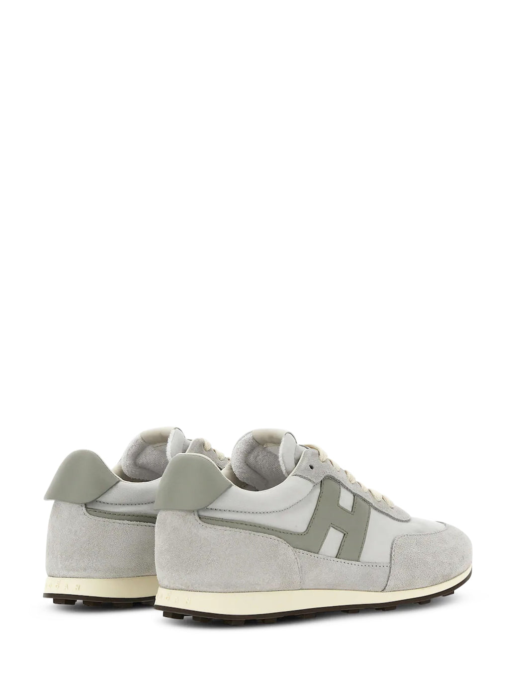 Low-Profile Sneakers with Suede and Smooth Texture