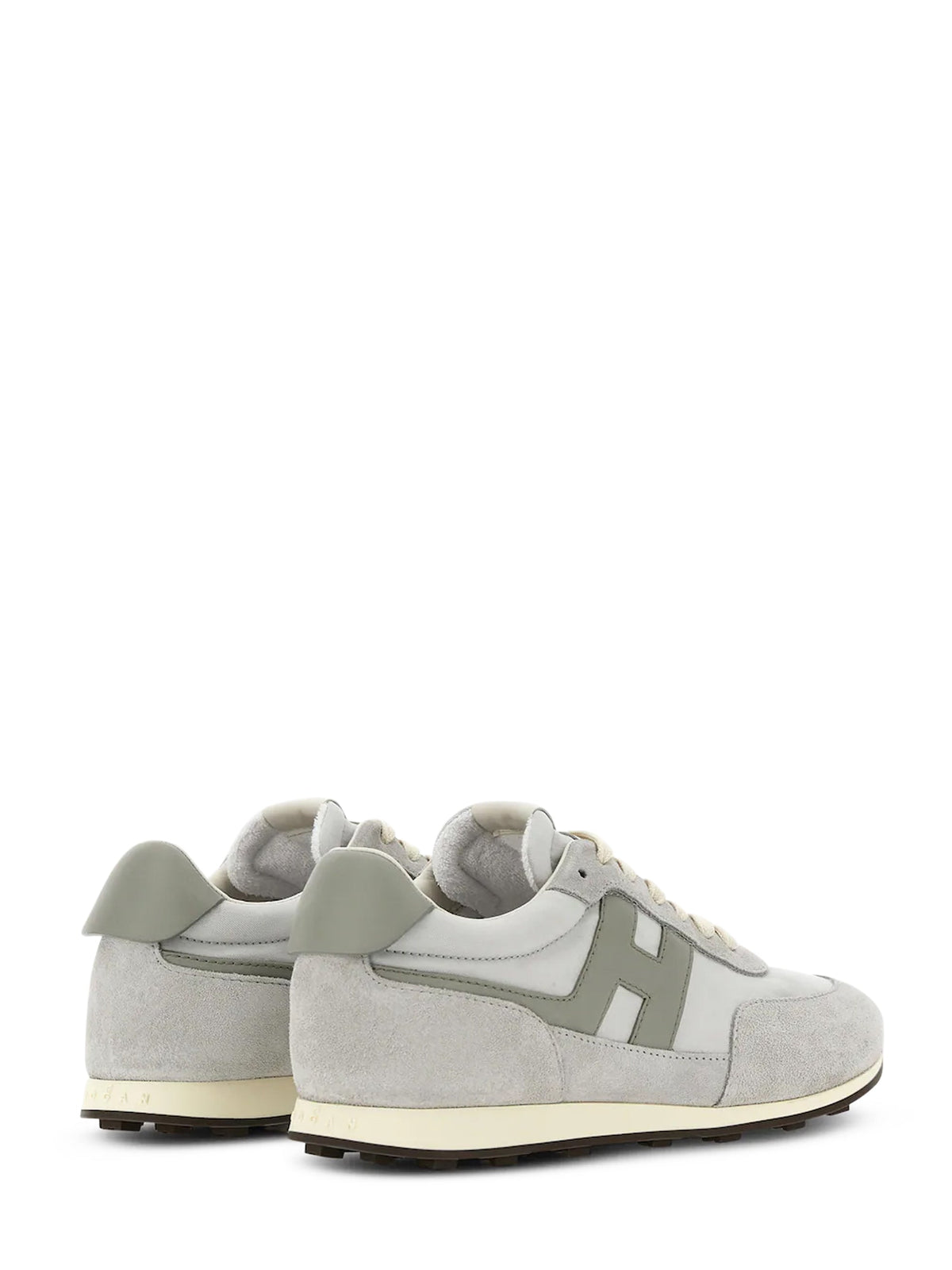 Low-Profile Sneakers with Suede and Smooth Texture