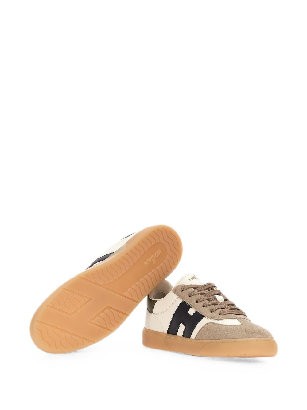 Low-Top Textured Logo Sneakers