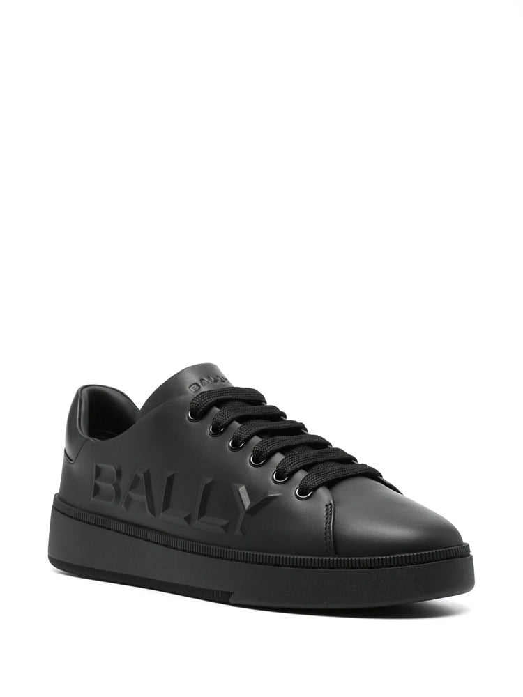 Black Minimalist Low-Top Leather Sneakers