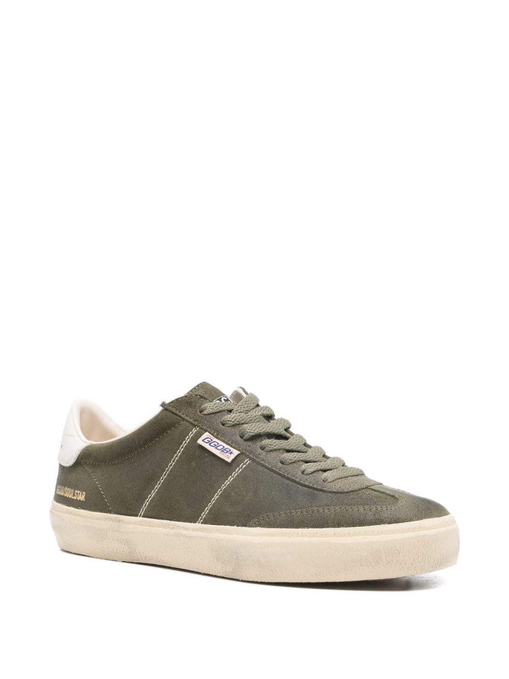 Green Vintage Suede Low-Top Sneakers