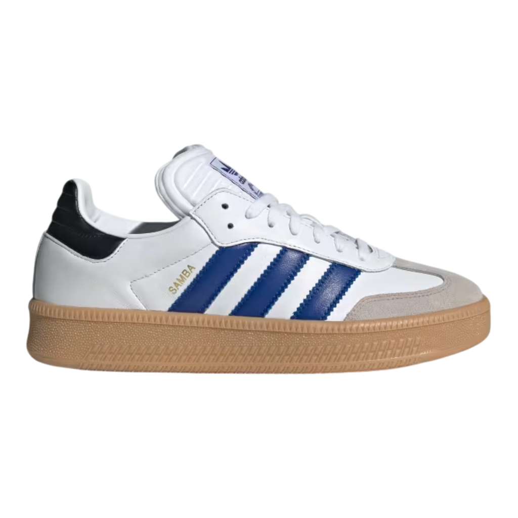 adidas Samba XLG Sneaker in White/Blue Leather | Men