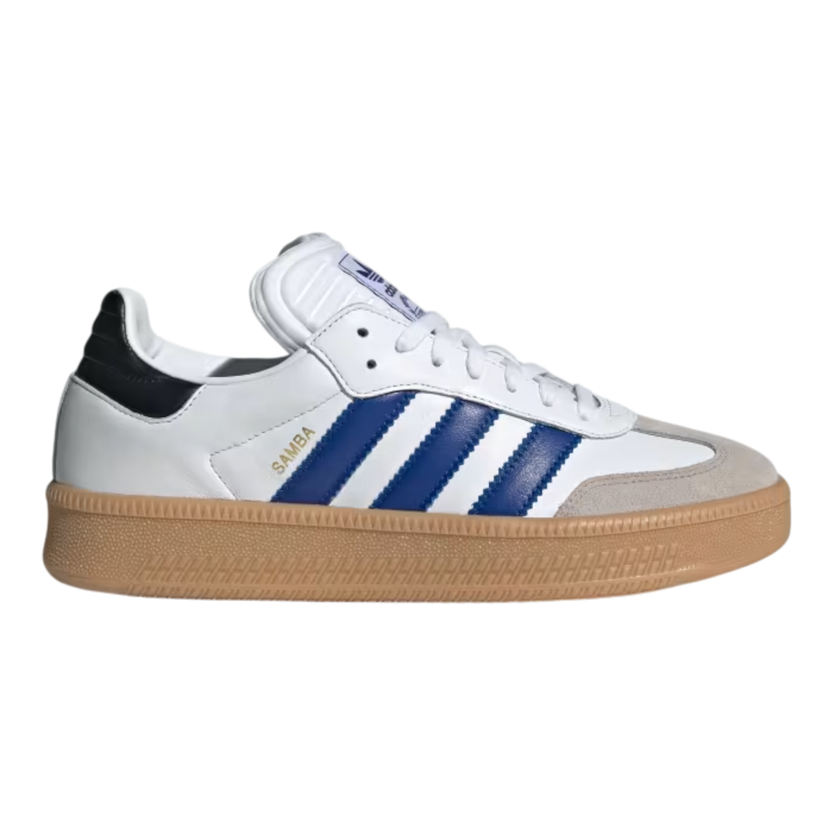 adidas Samba XLG Sneaker in White/Blue Leather | Men