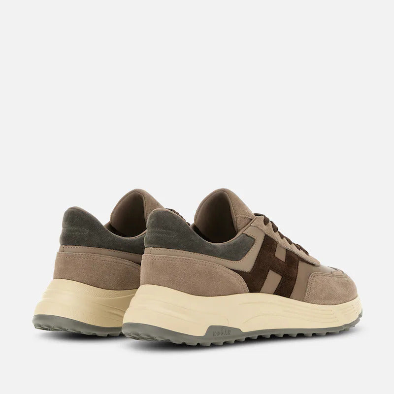 Beige Calfskin Mutton Low-Top Sneakers
