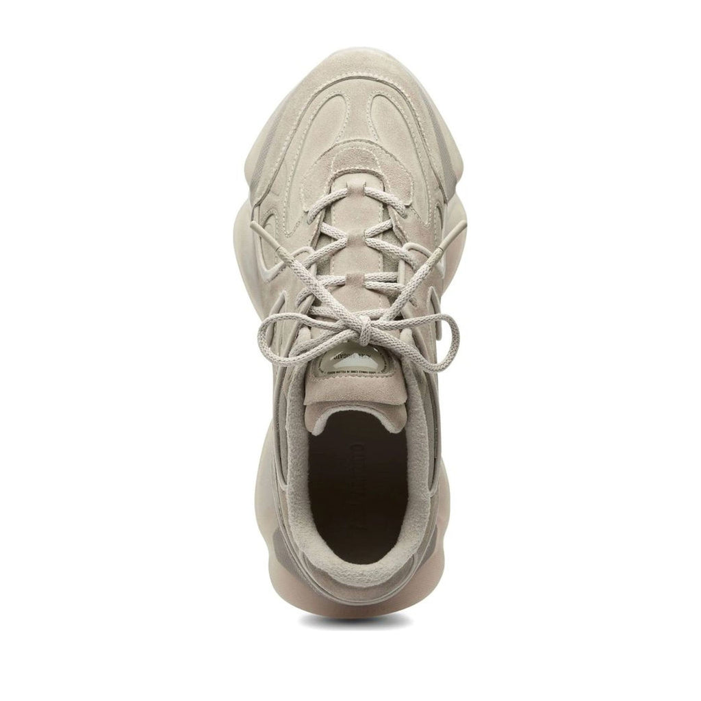 Beige Eris Sculpted Rubber Sole Suede Sneakers