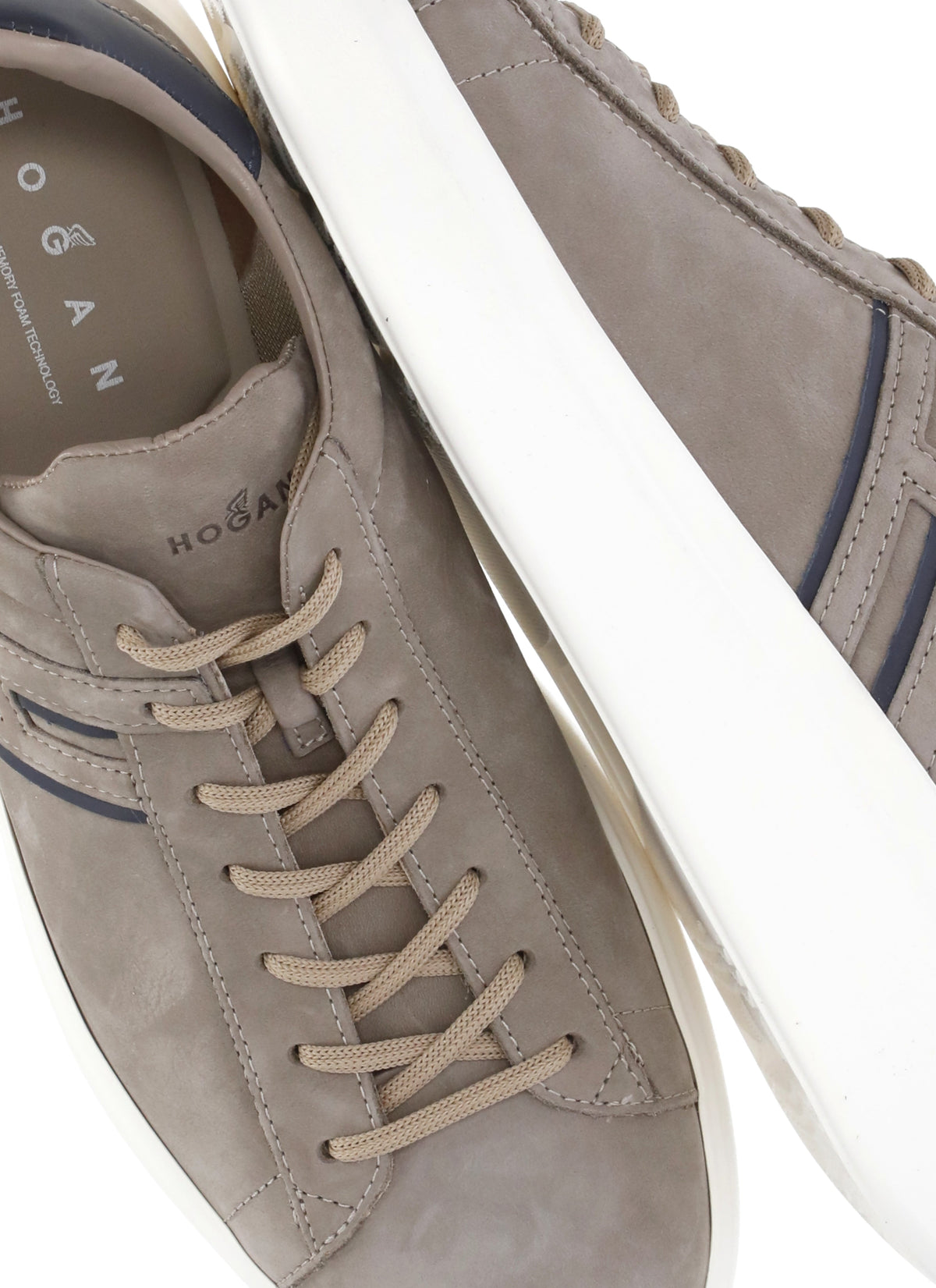 Beige Suede Low-Top Sneakers