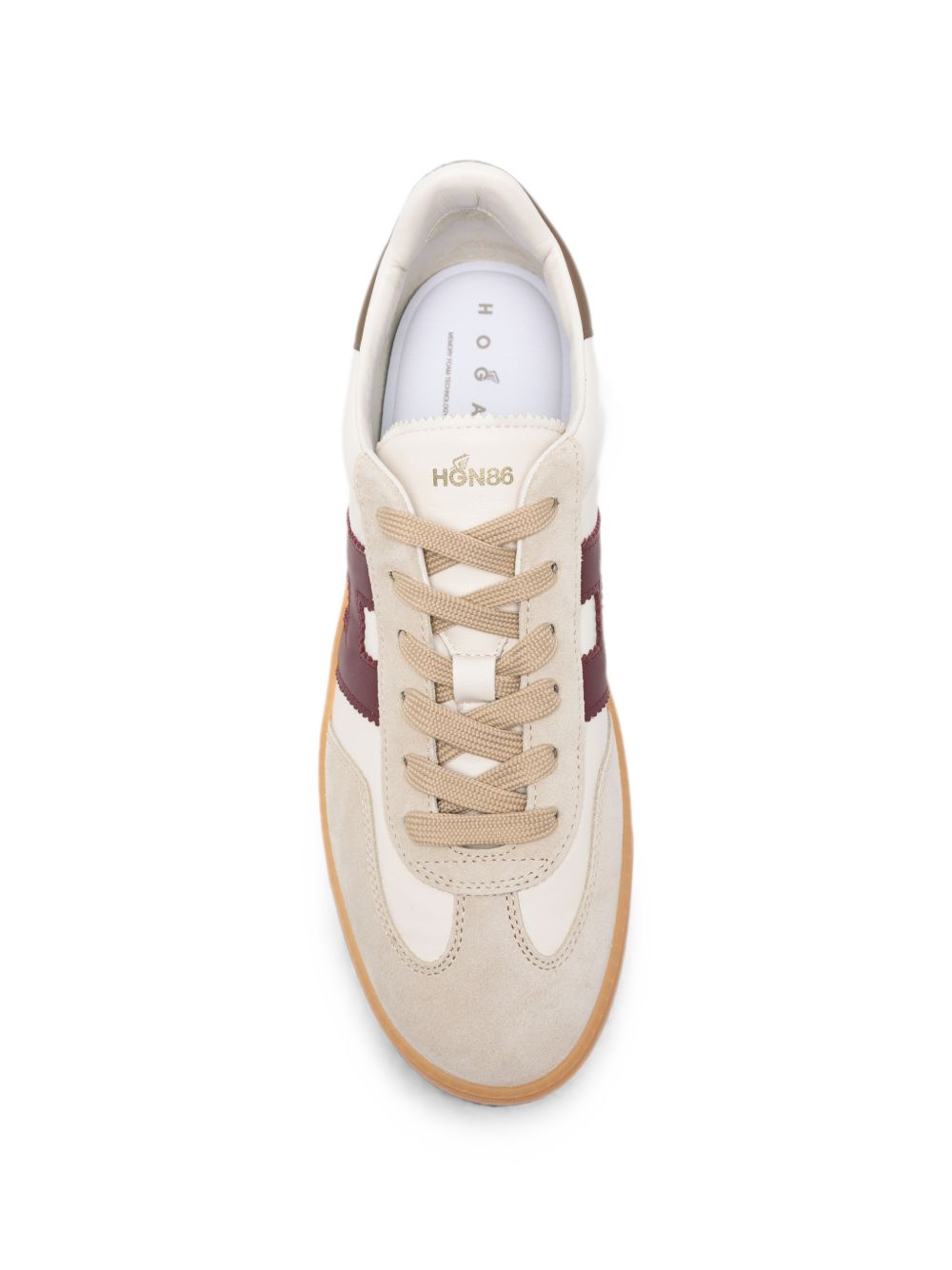 Burgundy Logo Gum Sole Low-Top Sneakers