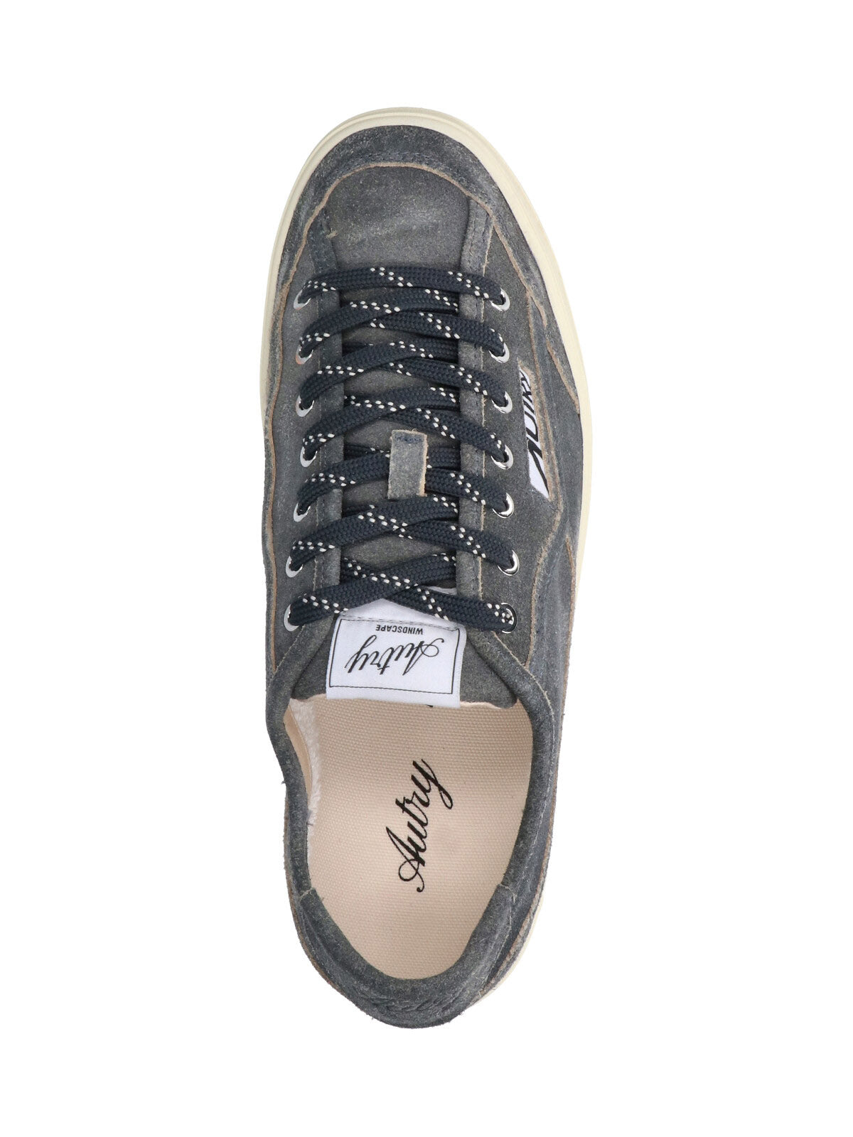 Grey Windscape Suede Low-Top Vintage Sneakers