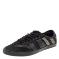 Burberry Black/grey Suede And Check Canvas Low Top Sneakers