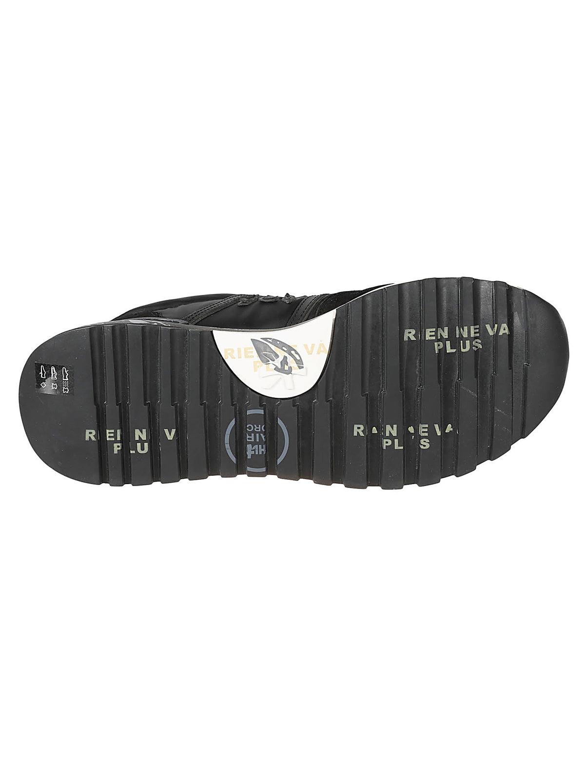 Lander Black Polyamide Calfskin Leather Sneakers