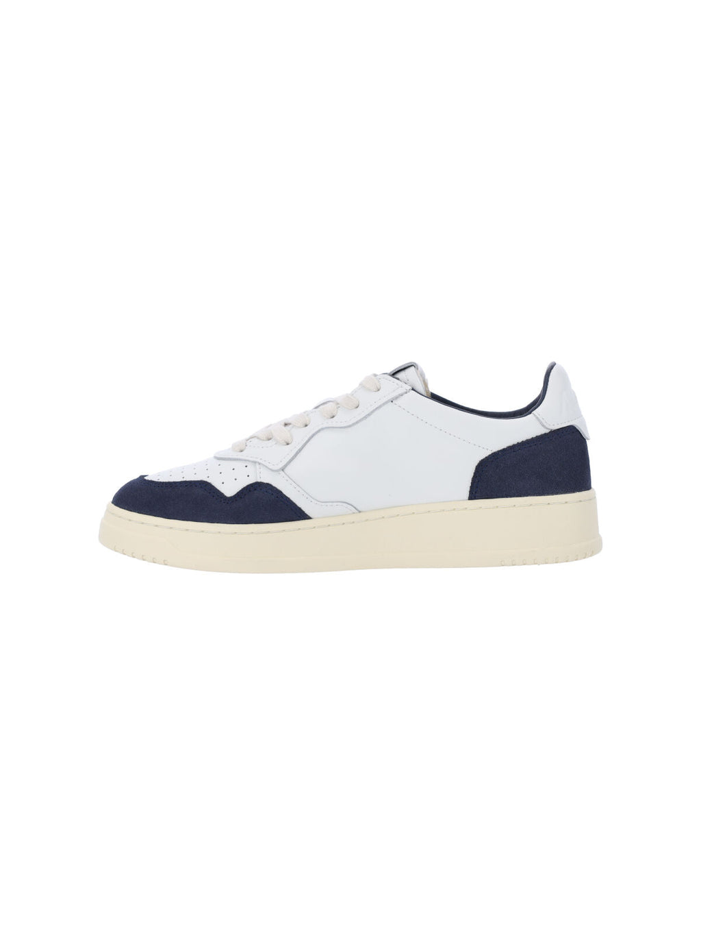 Low-top Sneakers with Navy Suede Accents