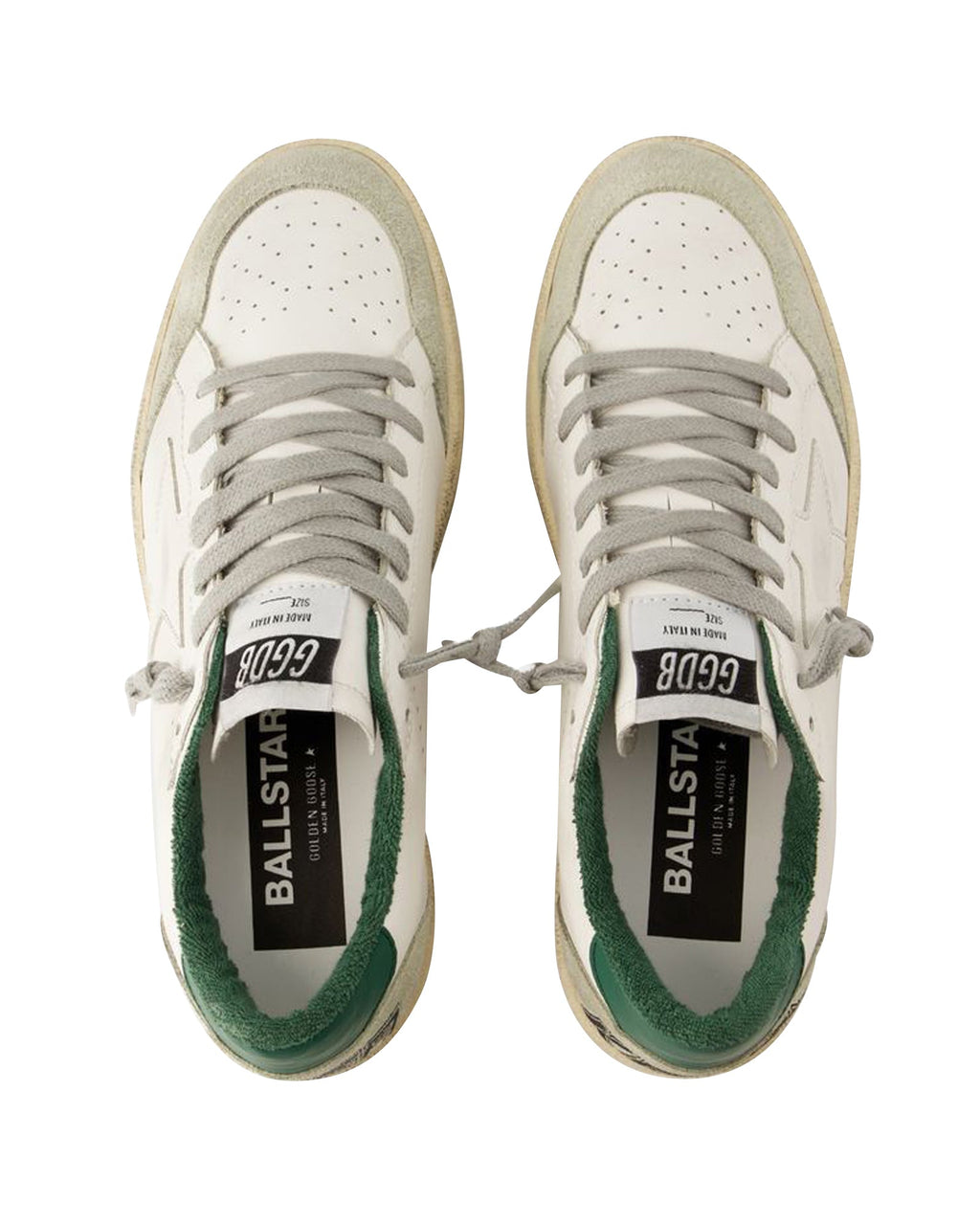 Ball Star Sneakers - Golden Goose Deluxe Brand - Leather - White/Green