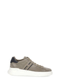 Beige Suede Low-Top Sneakers