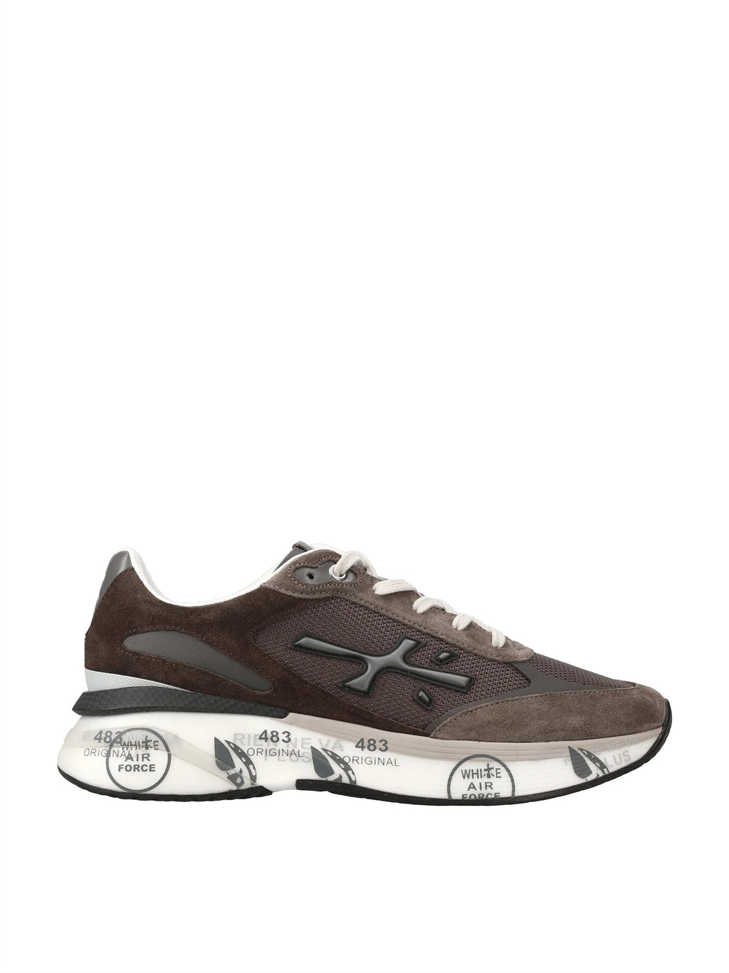 Brown Low-Profile Graphic Sneakers