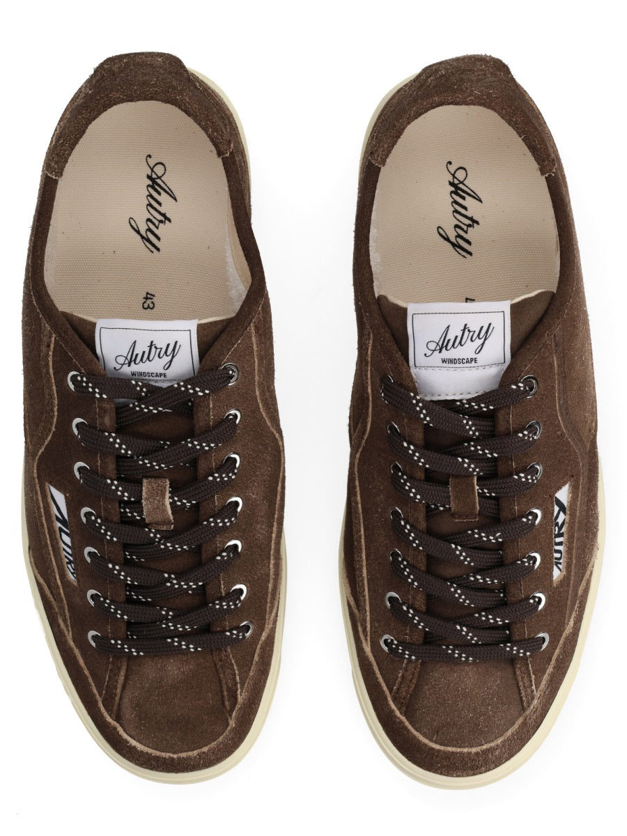 Black Low-Top Suede Leather Sneakers