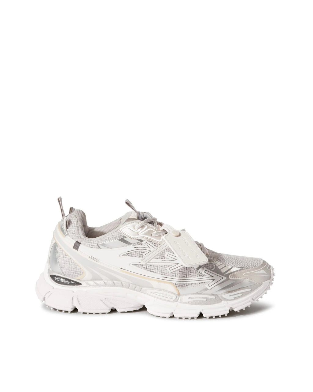Light Grey and Silver Sneakers with Mesh