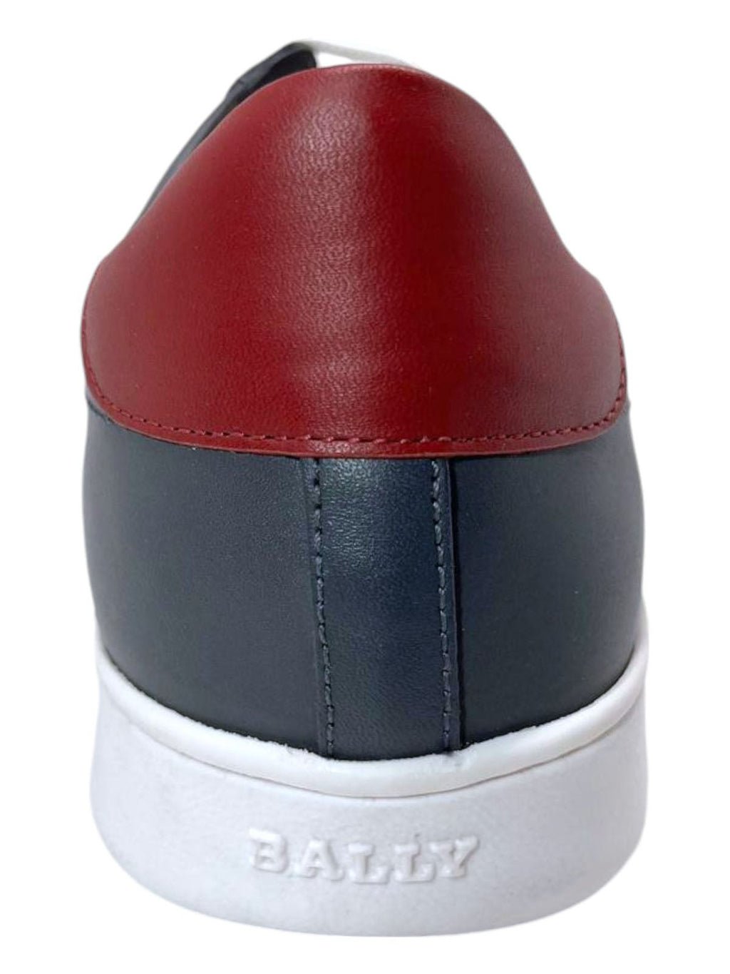 Bally Asher 6217401 Men's Dark Grey Calf Plain Leather Sneakers Size 6.5
