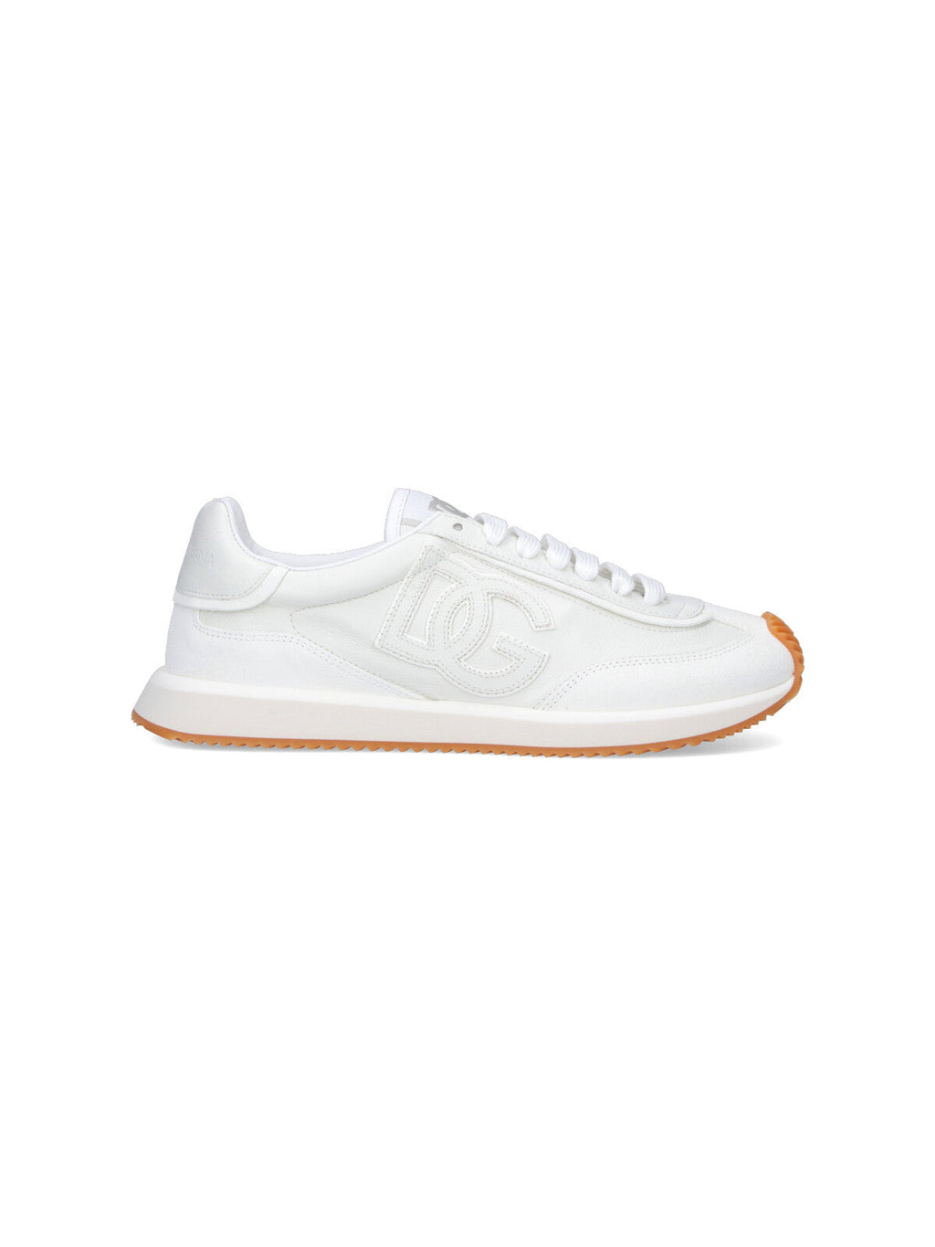 Calf Leather Low-Top Sneakers With Squared Toe
