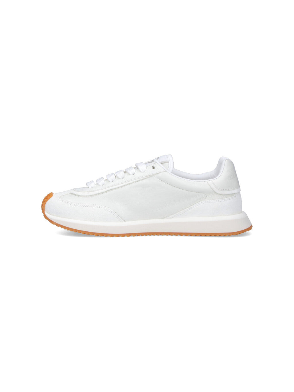 Calf Leather Low-Top Sneakers With Squared Toe