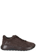 Brown Hi Light Suede Rubber Sole Leather Sneakers