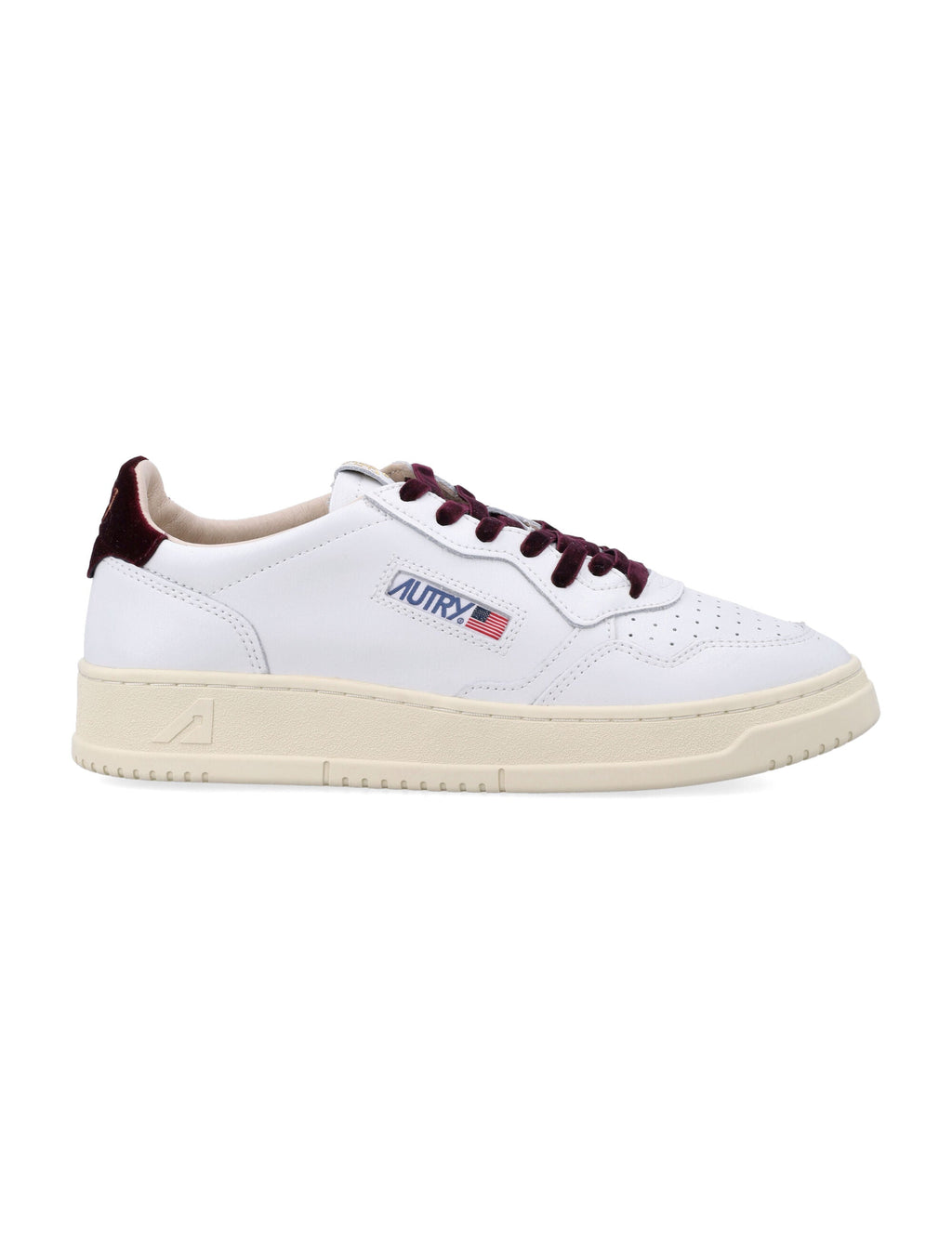 Low-Top Sneakers with Perforated Detailing and Velvet Accents