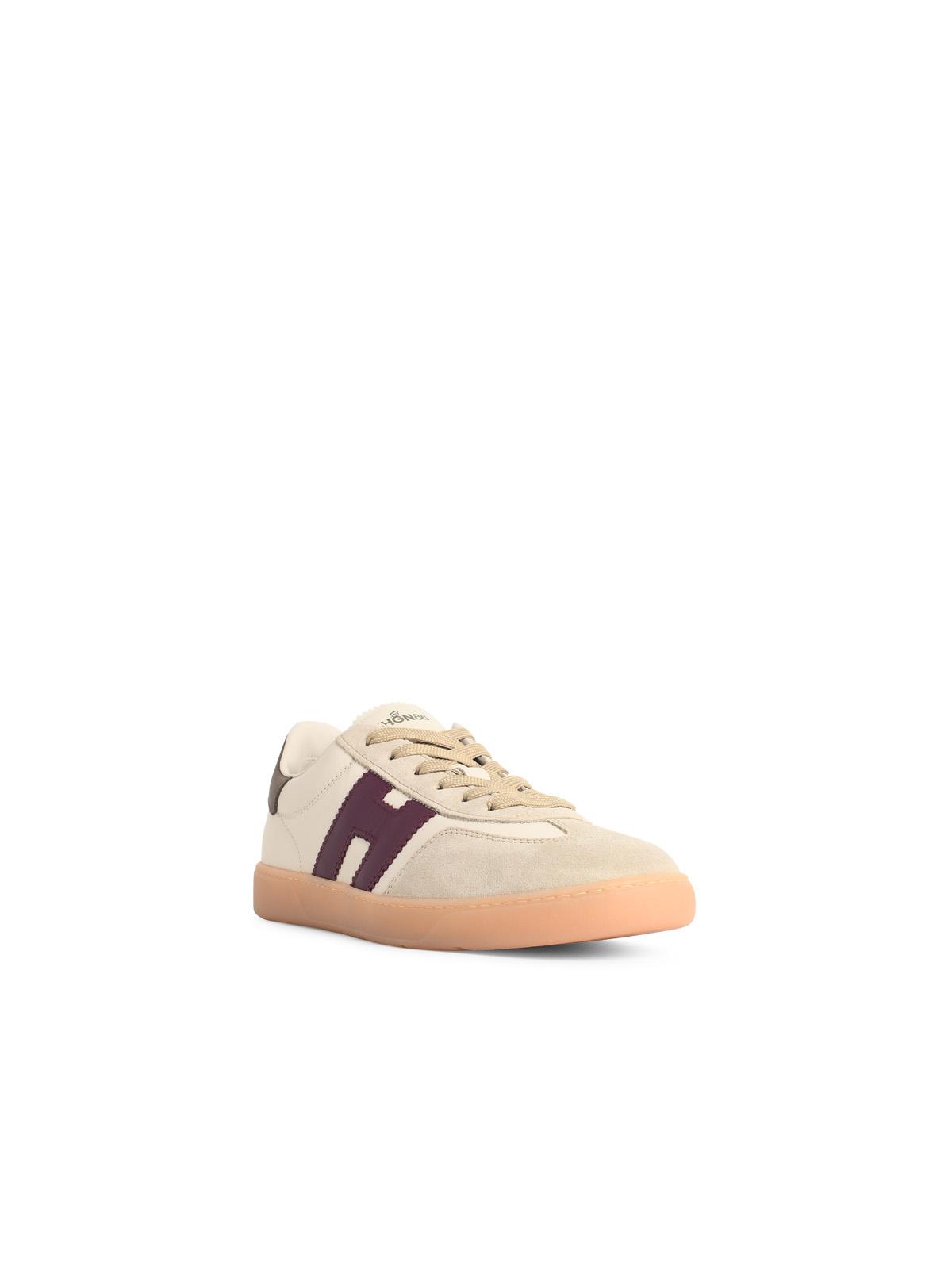 'Cool' White Leather Sneakers