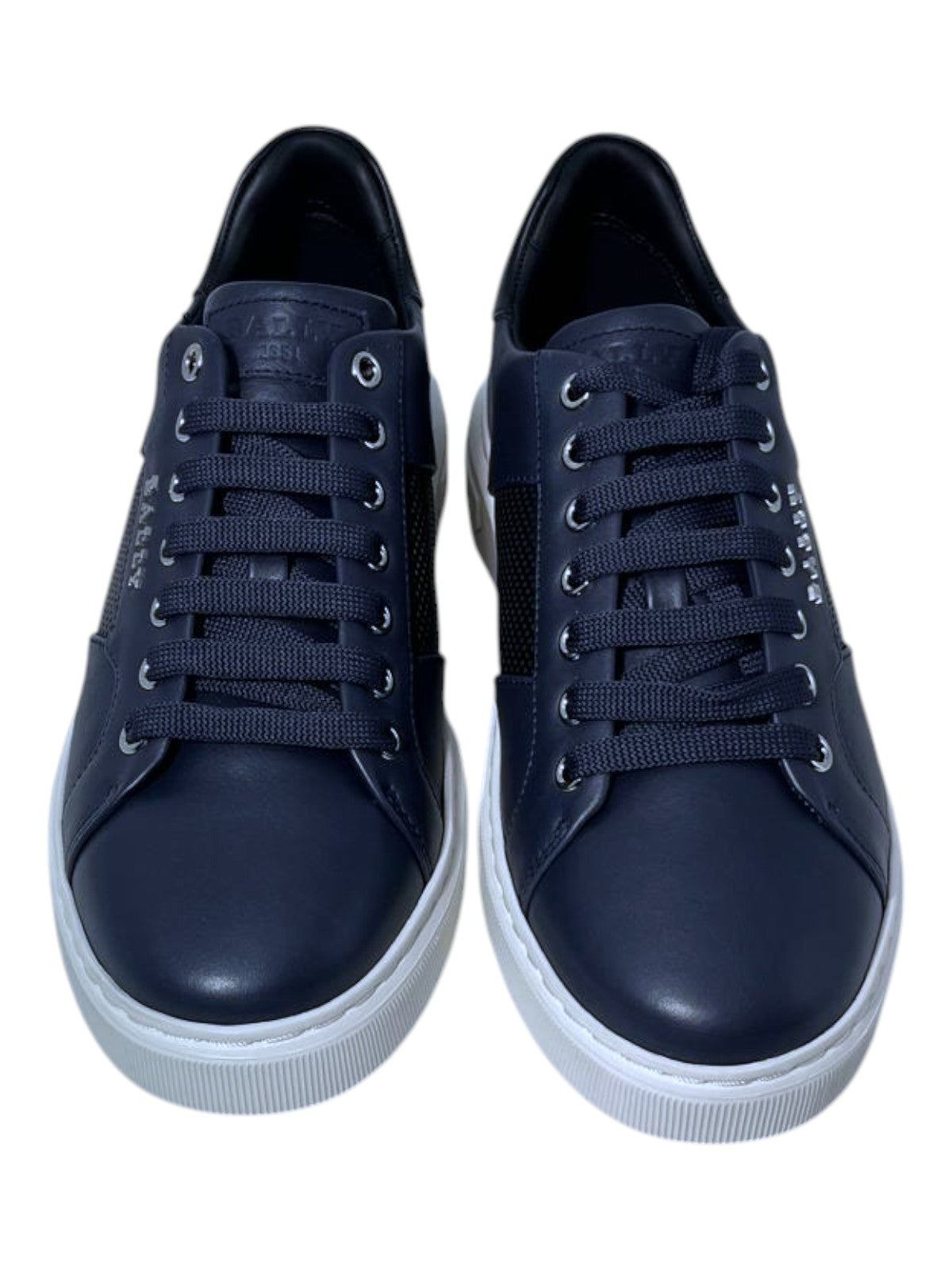 Bally Myko 6300459 Men's Midnight/Black Calf Plain Leather Sneakers