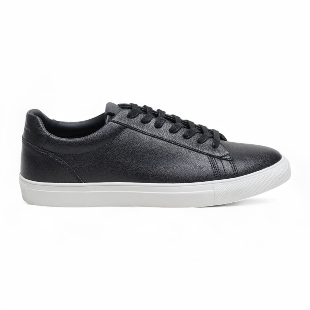 Antique Rogue Men’s Black Leather Trainer Sneaker Shoes - Gibbs