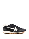 Low-Top Black Suede Star Detail Sneakers