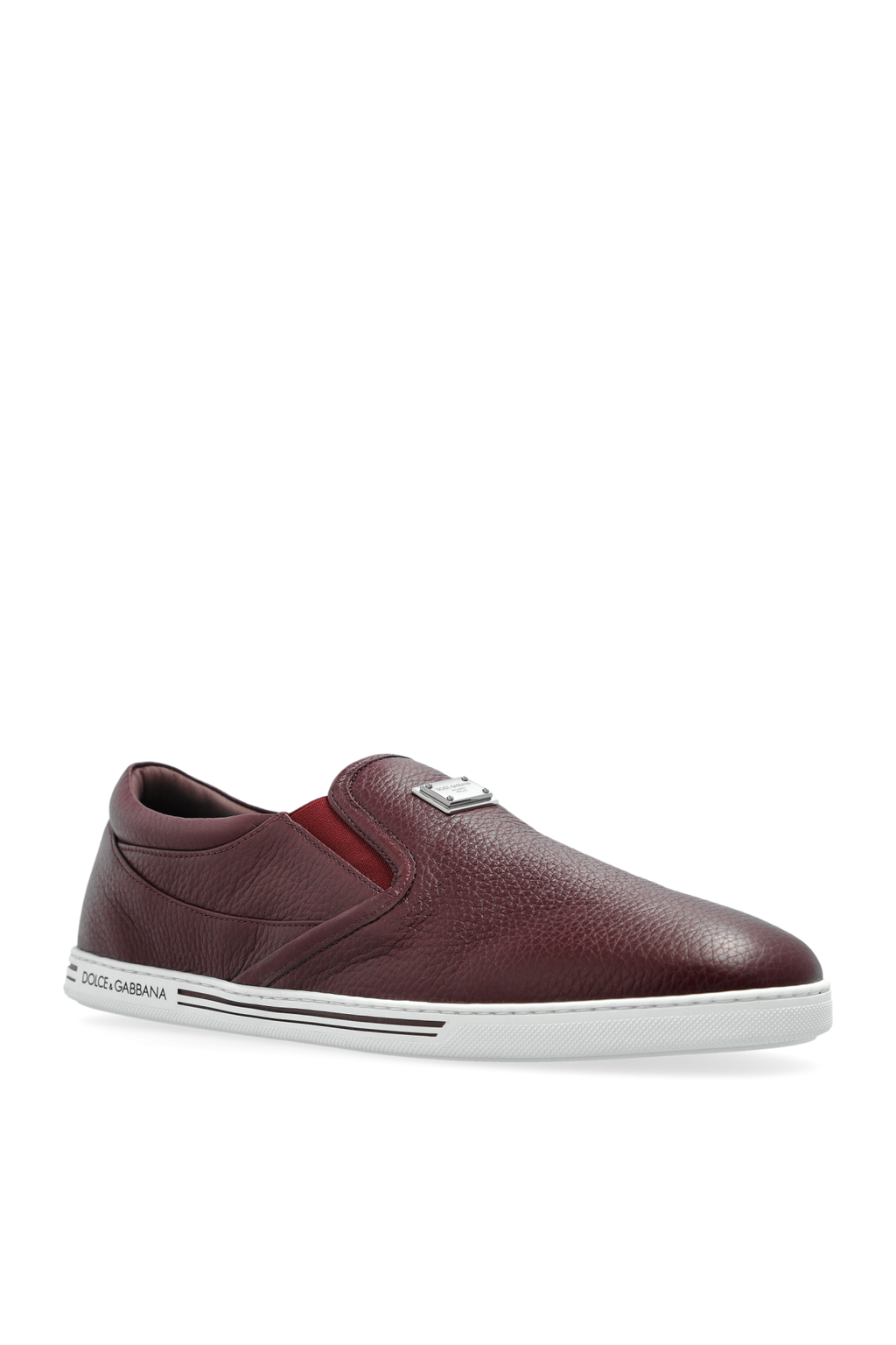 Leather slip-on shoes