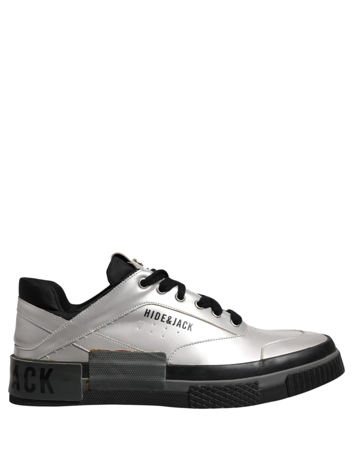 HIDE & JACK Metallic Low Top Lace Up Sneakers Men's Shoes (Pre-Owned)