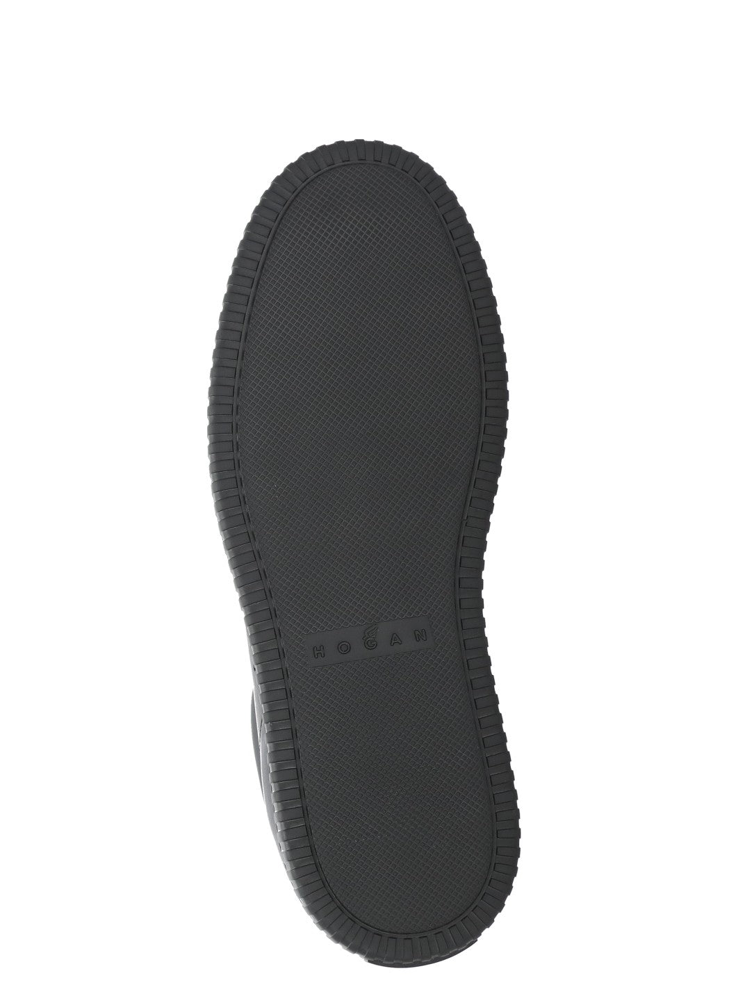 Black Monochromatic Smooth Leather Low-Top Sneakers
