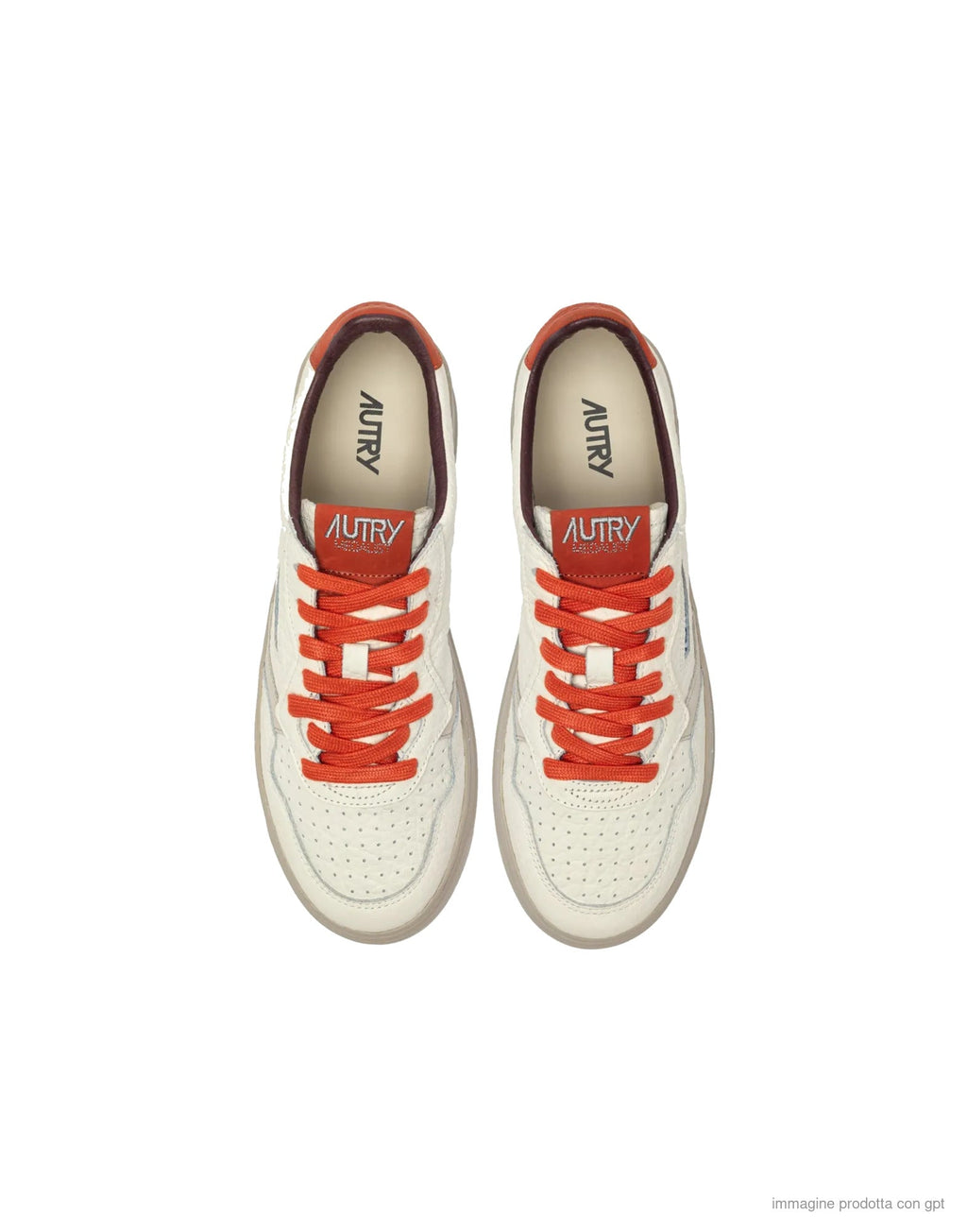 Low-Top Sneakers with Textured Leather and Nubuck Accents