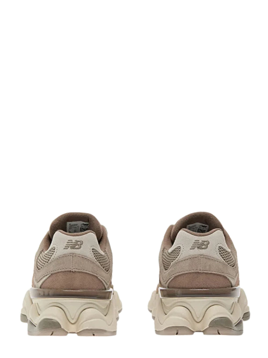 Beige 9060 Mesh Suede Retro-Futuristic Sneakers