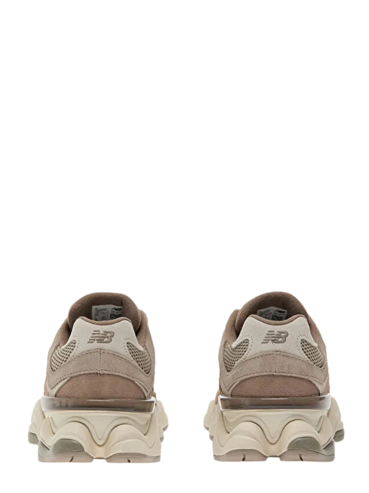 Beige 9060 Mesh Suede Retro-Futuristic Sneakers