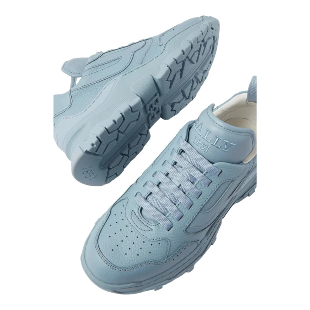 Bally Holden 6303024 Men's Poolside Light Blue Leather Sneakers
