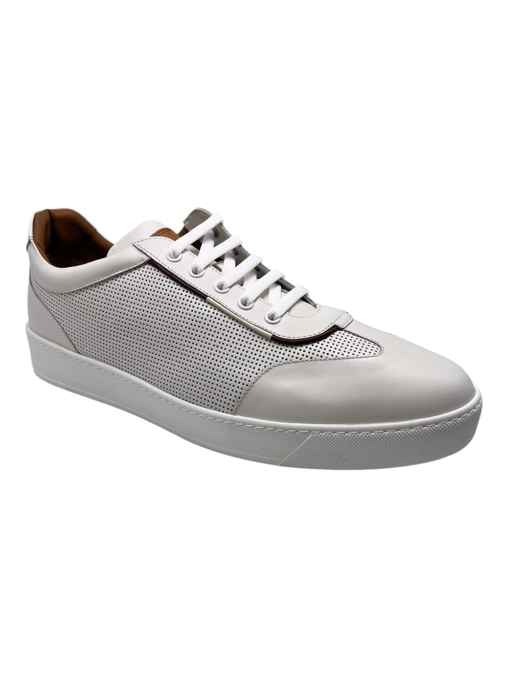 Bally Baxley 6233852 Men's White Calf Perforated Sneakers