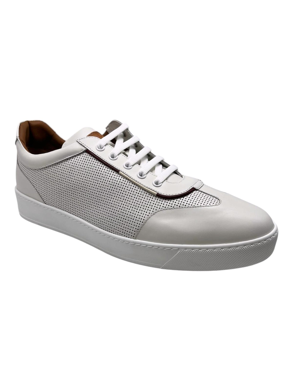 Bally Baxley 6233852 Men's White Calf Perforated Sneakers