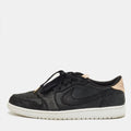 Air Jordans Black Suede Jordan 1 Retro Low Og Black Vachetta Sneakers