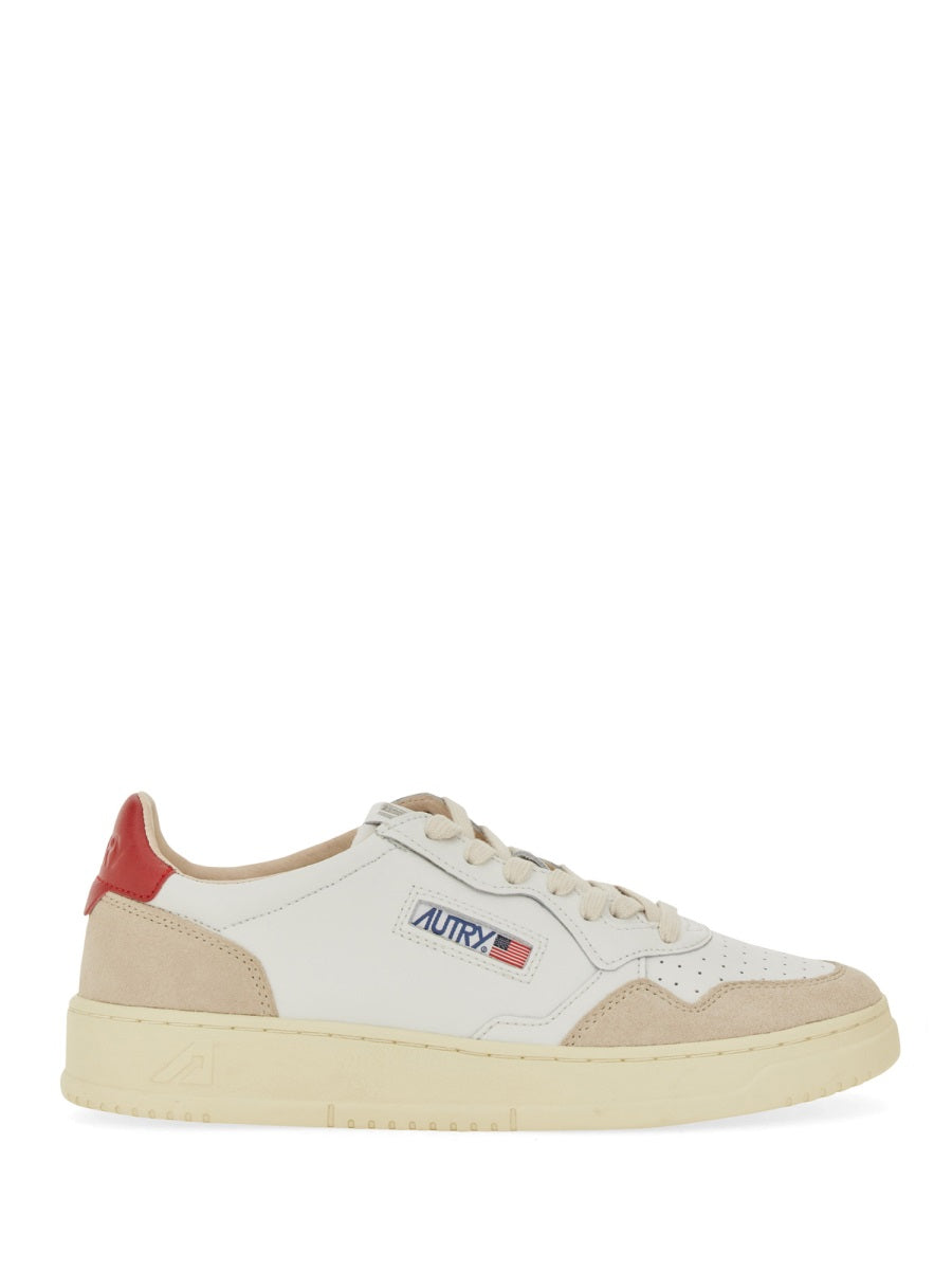 Medalist Low Leather Suede Panels Sneakers