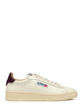 Low-Top Leather Sneakers with Suede Heel Tab