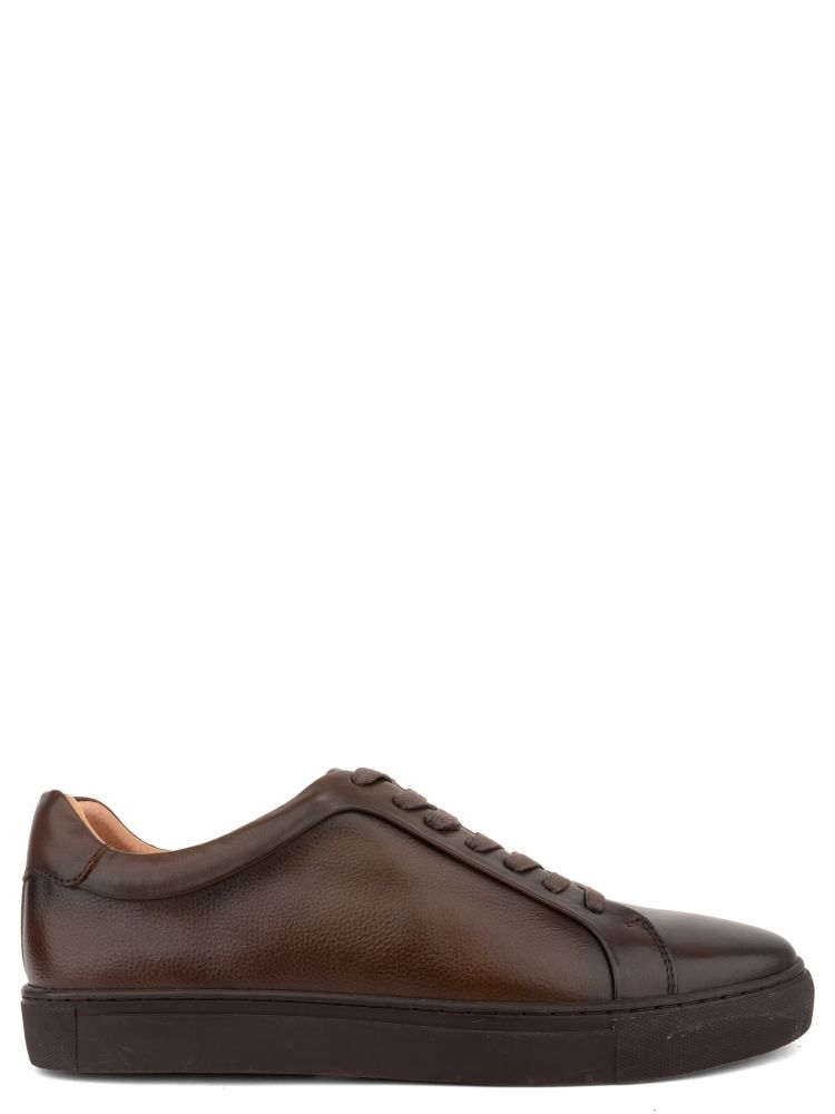 Brown Leisure Low-Profile Leather Sneakers
